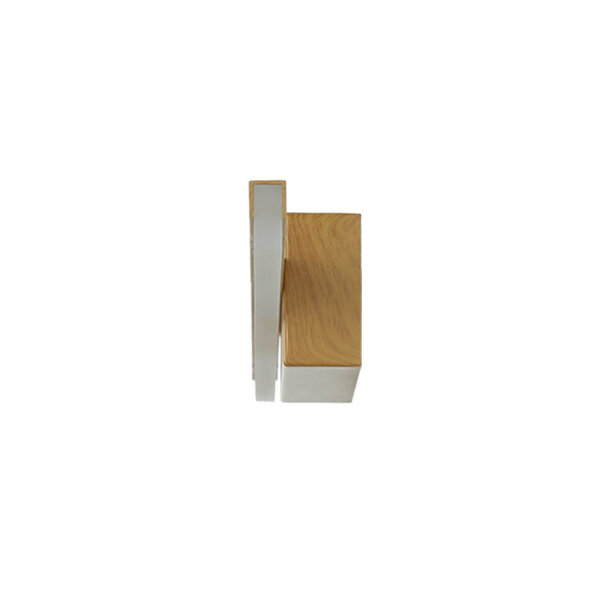 LED Wandleuchte Bad IP44 B: 50 cm 4000 K Edelstahl Holzoptik