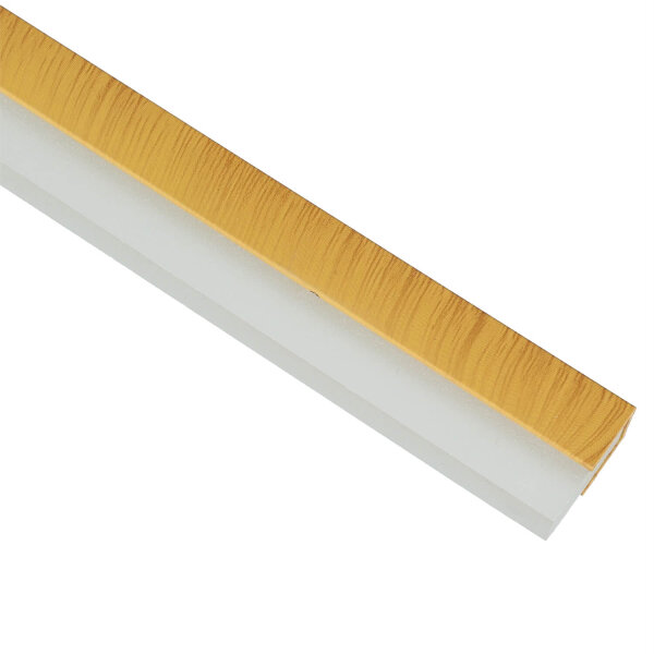 LED Wandleuchte Bad IP44 B: 50 cm 4000 K Edelstahl Holzoptik