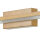 LED Wandleuchte Bad IP44 B: 50 cm 4000 K Edelstahl Holzoptik