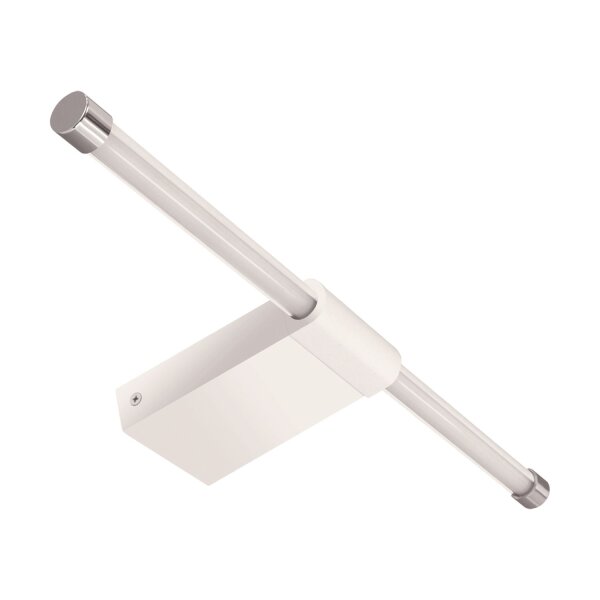 LED Spiegelleuchte IP44 B: 39,5 cm Weiß Chrom 4100 K Edelstahl