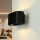 Schwarze Wandleuchte Up Down B: 16 cm H: 8 cm Aluminium G9