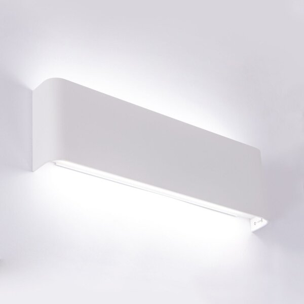 LED Wandlampe Metall B: 31 cm 4200 K 810 lm Up Down Weiß