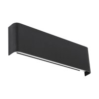 LED Wandleuchte Up Down 4200 K 810 lm Schwarz B: 31 cm Alu