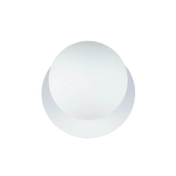 Wandleuchte rund Kugel Weiß Ø15cm Glas Schirm Wandlampe