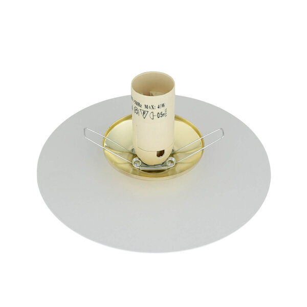 Wandleuchte rund Kugel Weiß Ø15cm Glas Schirm Wandlampe