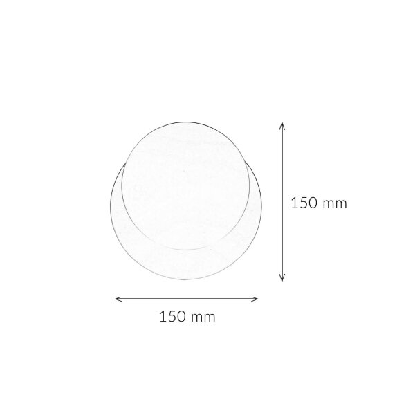 Wandleuchte rund Kugel Weiß Ø15cm Glas Schirm Wandlampe