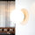 Wandleuchte rund Kugel Weiß Ø15cm Glas Schirm Wandlampe