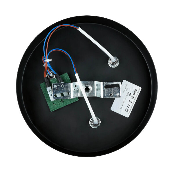 Deckenstrahler 3-flammig Schwarz Metall Ø 20 cm GU10