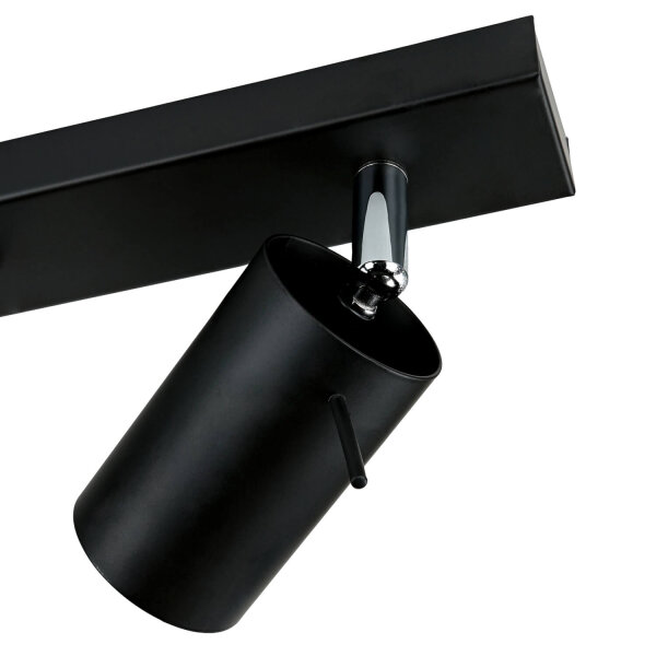 Deckenstrahler Schwarz Metall 6-flammig 118 cm schwenkbar