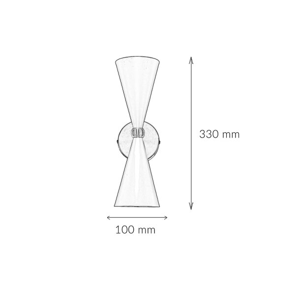 Wandlampe Metall E14 Schwenkarm H: 33 cm Up Down Modern