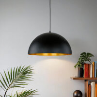 Moderne Hängeleuchte Schwarz Gold Ferra
