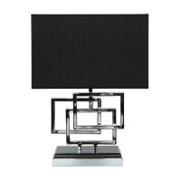 Design Tischleuchte TEVELL Silber Schwarz 49cm hoch