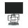 Design Tischleuchte TEVELL Silber Schwarz 49cm hoch