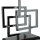 Design Tischleuchte TEVELL Silber Schwarz 49cm hoch
