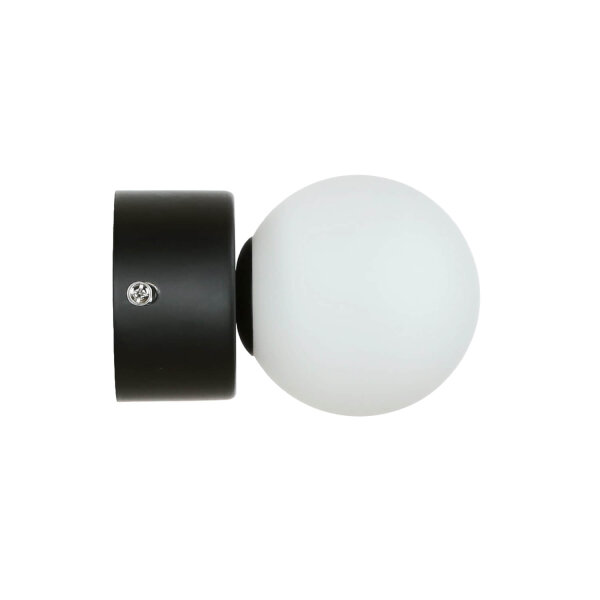 Wandlampe rund Glas Schirm IP44 Ø 6,5 cm klein elegant G9
