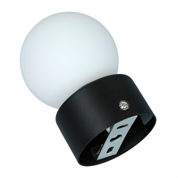 Wandlampe rund Glas Schirm IP44 Ø 6,5 cm klein elegant G9