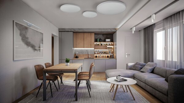 Moderne längliche Deckenleuchte Weiß