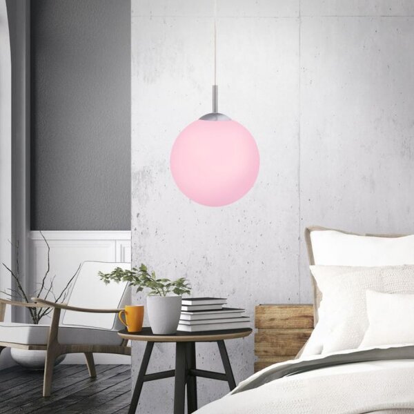 LED Hängelampe RGB Smart Home Glaskugel dimmbar Ø25 cm