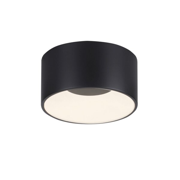 Runde LED Deckenlampe Schwarz Ø16 cm 1500 lm dimmbar