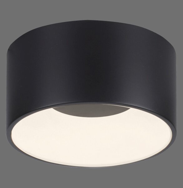 Runde LED Deckenlampe Schwarz Ø16 cm 1500 lm dimmbar
