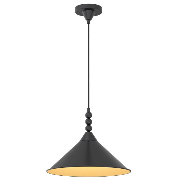 Hängelampe Metall Ø 36 cm H: max. 183,5 cm Schwarz E27