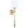 Wandlampe Gold Weiß 54 cm hoch Metall Stoff E27 Rustikal