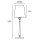 Beistelllampe Schwarz Weiß E27 H: 58 cm Metall Stoff