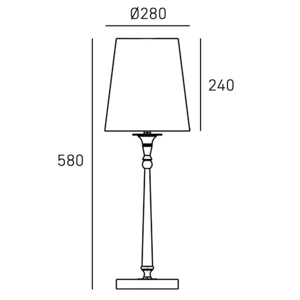 Tischlampe Metall Stoff 58 cm in Messing Weiß E27