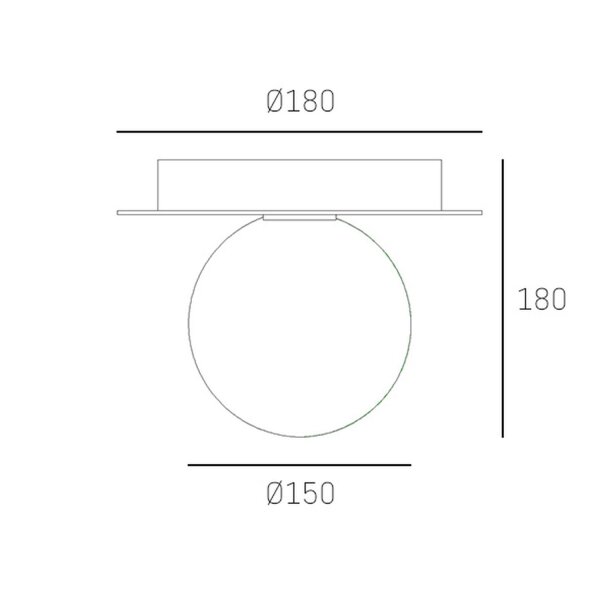 Wandlampe Chrom Weiß rund Ø 15 cm Glas Metall G9 Kugel Schirm