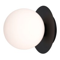 Wandleuchte Kugel Schwarz Weiß Ø 15 cm G9...