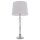 Tischlampe Chrom Weiß 75 cm hoch E27 Metall Stoff Glas