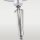 Tischlampe Chrom Weiß 75 cm hoch E27 Metall Stoff Glas