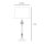 Tischlampe Chrom Weiß 75 cm hoch E27 Metall Stoff Glas