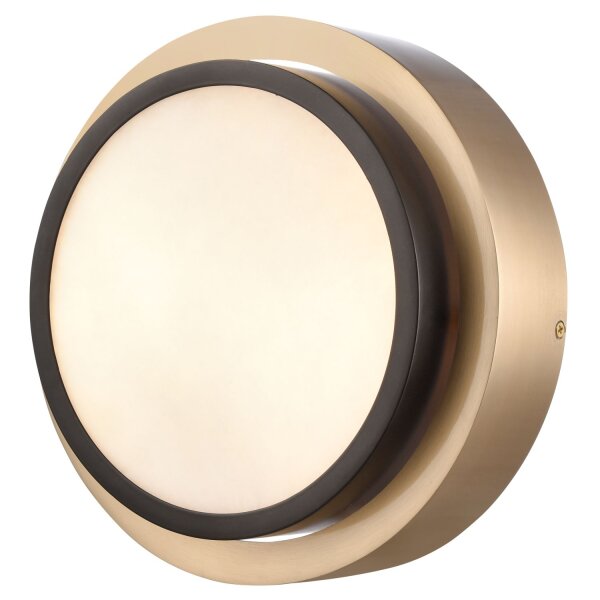 Wandlampe rund Ø 25 cm Alabaster Messing blendarm innen