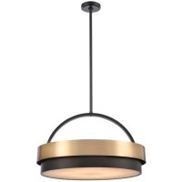 H&auml;ngelampe rund &Oslash; 60 cm Metall Alabaster 6x E14 blendarm