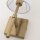 Wandlampe Metall Stoff E14 H: 36,5 cm in Messing Weiß