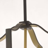 Hängelampe Metall Glas B: 34 cm in Bronze Weiß...