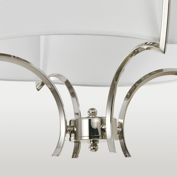 Pendelleuchte rund Ø 53 cm H: max. 1,6 m 4x E14 Metall Stoff
