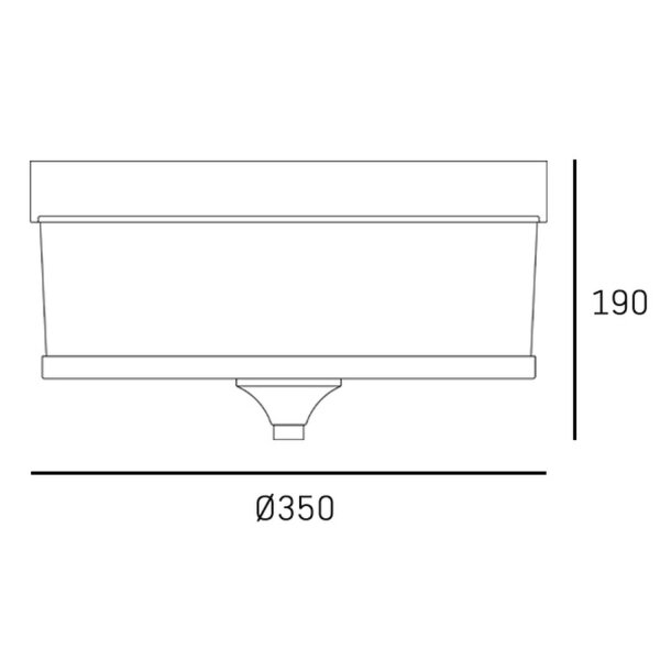Deckenleuchte Glas Metall rund D: 35 cm Chrom Weiß 3x E27