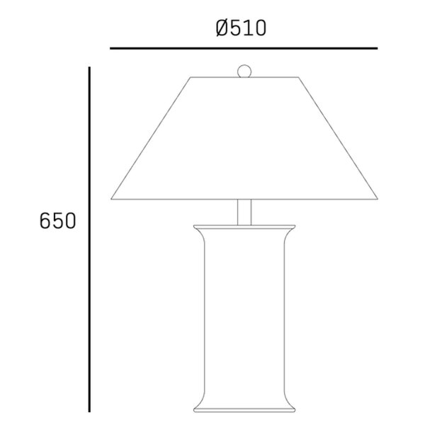 Tischlampe Keramik Stoff 65 cm in Weiß Beige Messing E27
