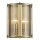 Wandlampe innen Metall Glas H: 23 cm klein in Messing 2x E14