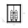 Wandlampe innen Metall Glas H: 23 cm klein in Messing 2x E14