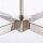 Pendelleuchte Metall Glas in Nickel 43 cm breit 4x E14