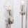Pendelleuchte Metall Glas in Nickel 43 cm breit 4x E14