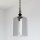 Pendelleuchte Schwarz Glas Metall E27 Ø 17 cm H: max. 135 cm
