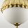 Wandlampe Metall Glas B: 22 cm klein in Messing Weiß E27