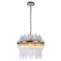 H&auml;ngelampe Modern Metall Glas D: 53 cm rund H: max. 138 cm