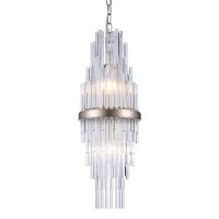H&auml;ngelampe Glas Metall &Oslash; 20 cm H: max. 133 cm 2x E14