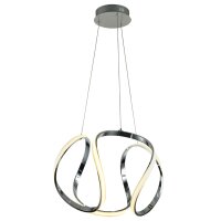 LED H&auml;ngelampe Metall B: 52 cm Chrom 3000 K 2835 lm