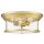 Deckenlampe rund D: 39,5 cm in Messing 3x E27 Metall Glas